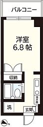 ドエル西船 ワンルームの間取図画像