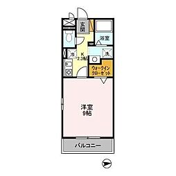 サンハイツ 1Kの間取図画像