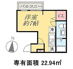 Lietorea ワンルームの間取図画像