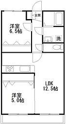 グランピリエ 2LDKの間取図画像