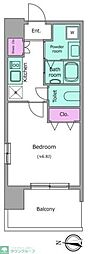 レジディア船橋1 1Kの間取図画像