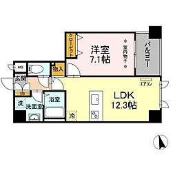 サンピタリア東船橋 1LDKの間取図画像