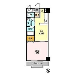 ジョイキャッスル 1DKの間取図画像