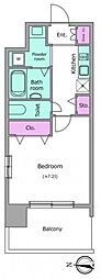 レジディア船橋2 1Kの間取図画像