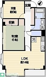TSハイム市川 2LDKの間取図画像