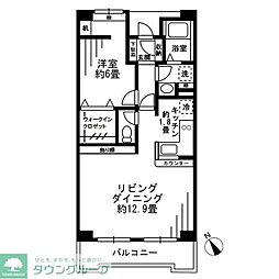 ベルウッド一之江 1LDKの間取図画像