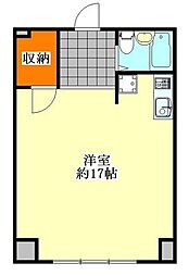 メイ・グリーン塚田 ワンルームの間取図画像