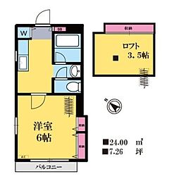 ゆうゆうはいむ 1Kの間取図画像