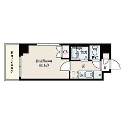 S-FORT船橋roots 1Kの間取図画像