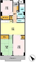 グラースマロニエ 3LDKの間取図画像