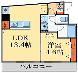 MAJESTIC千葉みなと 1LDKの間取図画像