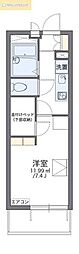 レオパレスリオ2 1Kの間取図画像