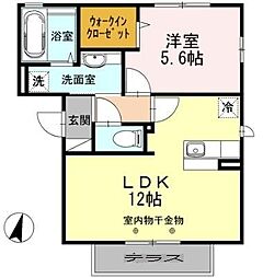 E1レジデンスB 1LDKの間取図画像