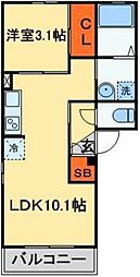 らら・ベイ3 1LDKの間取図画像