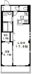 パークサイド広尾 1LDKの間取図画像