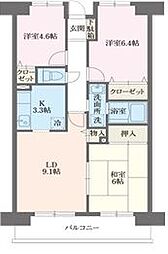 コンフォート津田沼壱番館 3LDKの間取図画像