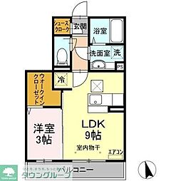 サンガーデン 1LDKの間取図画像