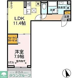 ディーエスペランサ 1LDKの間取図画像