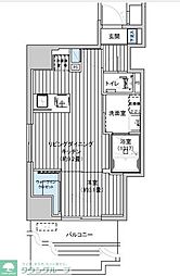レ・ソール本八幡パラシオン 1LDKの間取図画像