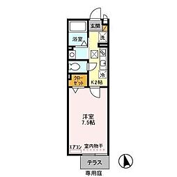 メゾンソフィア 1Kの間取図画像