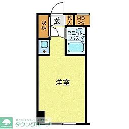 ハローレジデンス西葛西 1階ワンルームの間取り