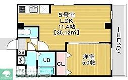 Ａｌｂｉｏｎ新検見川 1階1LDKの間取り