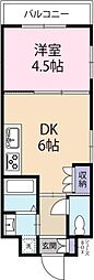 IT026壱番館 401 4階1DKの間取り