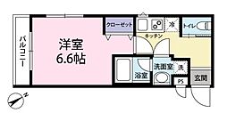 Viale赤迫 3階1Kの間取り