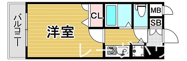 福岡県福岡市中央区大名１丁目(賃貸マンション1K・2階・20.23㎡)の写真 その2