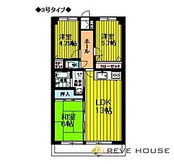 アバンセ城南 3LDKの間取図画像