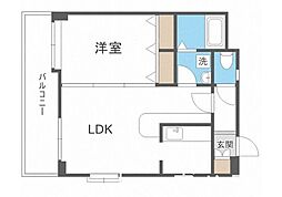 ルピエ舞鶴 1LDKの間取図画像