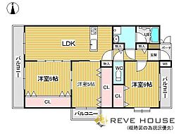 リッフェルゼ 3LDKの間取図画像