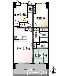 ベルメゾン西公園テラス 3LDKの間取図画像