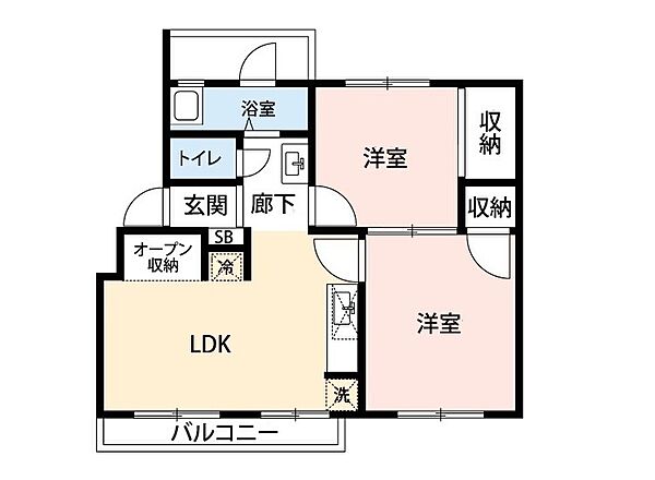 スマリオ喜連団地 ｜大阪府大阪市平野区喜連2丁目(賃貸マンション2LDK・4階・44.58㎡)の写真 その2