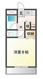 JR徳島線 蔵本駅 徒歩11分の賃貸マンション 1階1Kの間取り