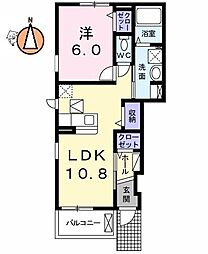 エトワール・K 1LDKの間取図画像