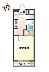 スピカ末広 1Kの間取図画像