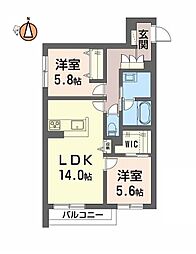 間取図画像 2LDK