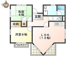 JR徳島線 佐古駅 徒歩14分の賃貸マンション 1階2LDKの間取り