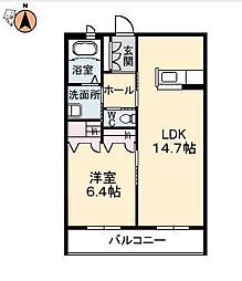 間取図画像 1LDK