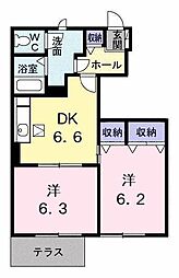 間取図画像 2DK