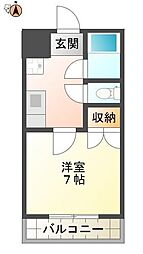 ティアラ庄町 1Kの間取図画像