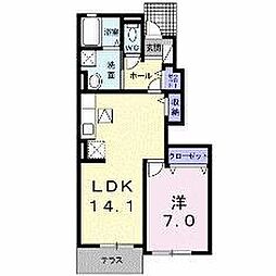 ONEPIECE 1LDKの間取図画像