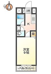 進光ハイツ 1Kの間取図画像