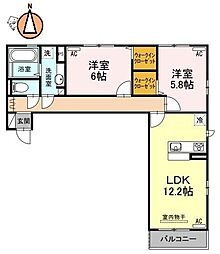 間取図画像 2LDK