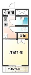 メゾンクラージュ 1Kの間取図画像