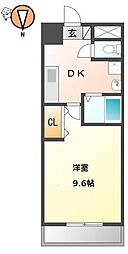 リバティマンション 1DKの間取図画像