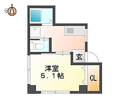藤倉マンション 1Kの間取図画像