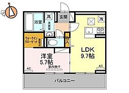 サンセール問屋町 1LDKの間取図画像
