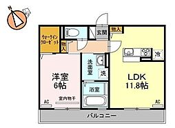 マハナ 1LDKの間取図画像